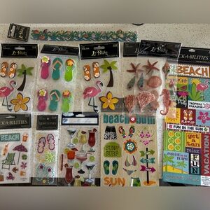🌴 Beach / Lake Vacation Scrapbook Lot – Mostly New